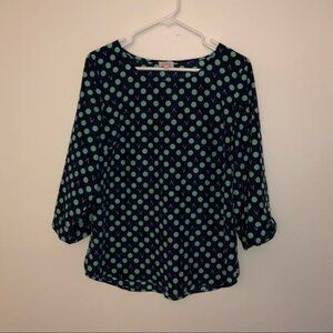 Pixley Bixby Polka Dot 3/4 Sleeve Blouse